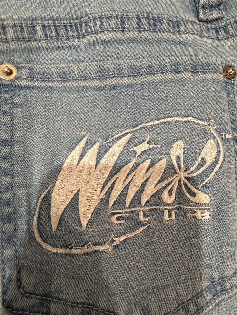 Dolls Kill x Winx Club Lace Up Stars Of Bliss Flare Jeans Size M - Picture 7 of 13